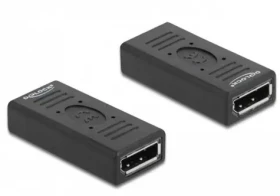 Delock DisplayPort (F) - DisplayPort (F) černá / Redukce / Gender changer / Pin 20 / DP 1.2 / 3840x2160px / 60Hz (66643)