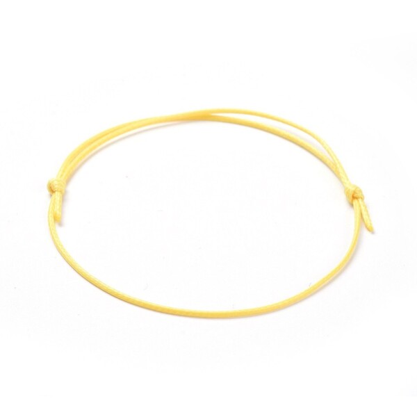 Šňůrkové náramky - různá provedení - ∅ 5 ~ 8 cm - 1 ks Barva: Žlutá
