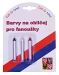SPORTTEAM Barvy na obličej ČR2 tužky 3ks (4891223070880)
