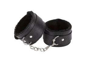 Dovoz Pouta kožená s chlupatinou Barva: Černá