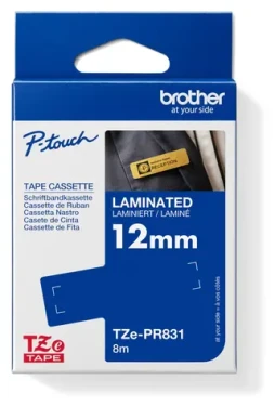 Brother TZE-PR831 zlatá / Páska do tiskárny štítků / černý tisk / 12 mm / 8 m / laminovaná (TZEPR831)