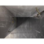 MEXEN/S - Lunar-B sprchový kout dveře křídlové levá 75 x 70 cm, transparent, zlato 832-075-070-50-00-L