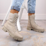 Pohodlná zateplená kožená obuv Rieker W RKR613 beige 40