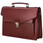 Luxusní kožená aktovka Delami Vera Pelle Belinda, vínová