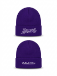 Mitchell & Ness Pánská zimní čepice Los Angeles Lakers NBA Core Knit HWC