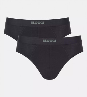 Pánské slipy EVER Ease Brief 2P - BLACK - černé 0004 - SLOGGI BLACK L