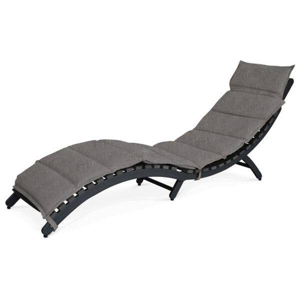 Zahradní lehátko 54x192x68cm, hliník, šedá, AZL-L1301 GREY