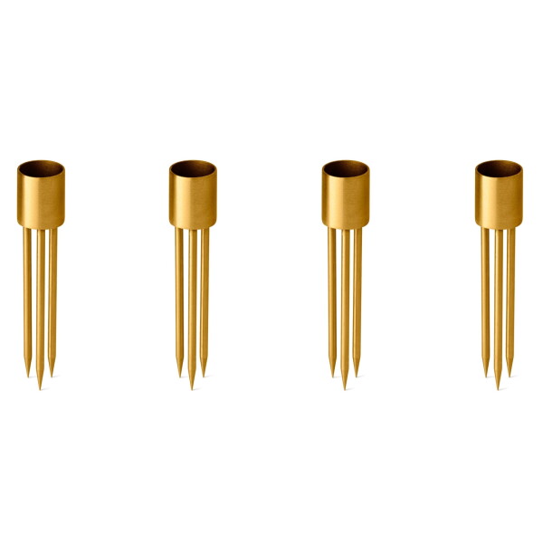 Ester & erik Zapichovací svícen na svíčku Gold Small – set 4 ks, zlatá barva, kov