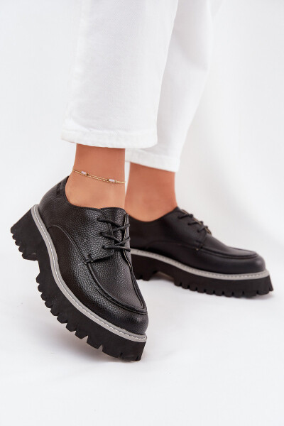 Dámské Mokasíny Se Šněrováním Big Star NN274052 Černé 37