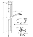 HANSGROHE - Pulsify Select S Sprchový set s termostatem, 3 proudy, EcoSmart, matná černá 24262670