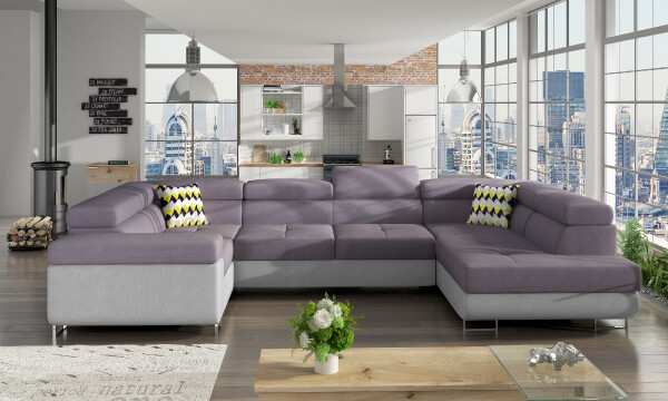 Sedací souprava Letto Provedení: Pravá U, látka: Soro 65/ Soro 83 + polštáře: Zigzag 53