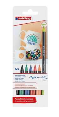 Popisovač na porcelán EDDING 4200 - sada 6 svěžích barev