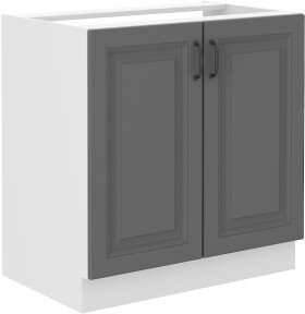 Spodní skříňka pod dřez Stilo 80 ZL 2F BB Barva korpusu: Bílá, Barva dvířek: Dust Grey