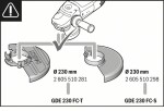 BOSCH GDE 230 FC-S Professional 1600A003DL / odsávací kryt pro brusky / 230 mm (1600A003DL)