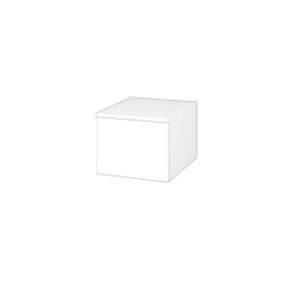 Dřevojas - Nízká skříňka DOS SNZ1 40 - N01 Bílá lesk / Bez úchytky T31 / L01 Bílá vysoký lesk 281755D