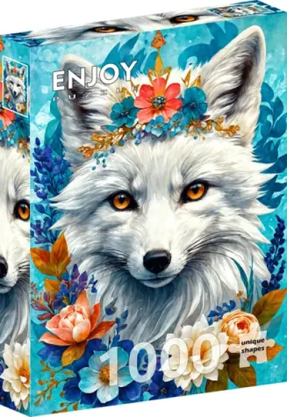 ENJOY Puzzle Rozkvetlá sněžná liška