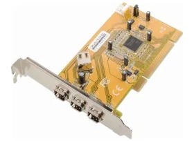 Dawicontrol DC-1394 / Řadič / PCIe x1 / FireWire 400 / 3 porty / Low Profile (DC-1394 PCIe Retail)