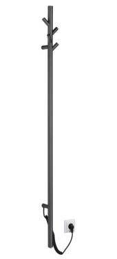 SAPHO - PASADOR elektrický sušák ručníků, kulatý, 150x1500, 30 W, gun metal ER175GM