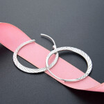 LUNICA Stříbrné kruhové náušnice LESK 0560