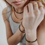 Inspirace 149 - Dámský set šperků – černý turmalín, smaragd