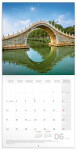 Presco Group Poznámkový kalendář Mosty 2024 - Kalendarium: západní / 30 × 30 cm (PGP-32532-Z)