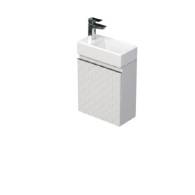 Koupelnová skříňka s umyvadlem SAT Cube Way 40x47,5x20 cm bílá mat CUBE3D40DLB CUBE3D40DLB