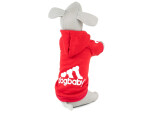 DogBaby bavlněná mikina pro psa Barva: Červená, Délka zad (cm): 25, Obvod hrudníku: 30 - 36 cm