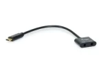 Equip USB-C černá / Audio adaptér / DAC / 2x Jack 3,5mm / 0,15 m (133469)