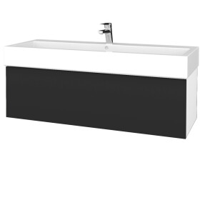 Dřevojas - Koupelnová skříňka VARIANTE SZZ 120 pro umyvadlo Duravit Vero - N01 Bílá lesk / N03 Graphite 265595U