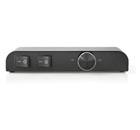 Nedis Ovládací panel reproduktoru černý / Ovládací panel / 2 porty / Banánek / 4-16 Ohm / 60W/kanál (ASWI2652BK)