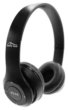 Media-Tech EPSILION BT MT3591 černá / Bezdrátová sluchátka / mikrofon / FM rádio / Bluetooth 4.2 (MT3591)