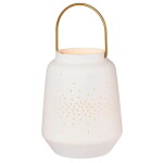 Räder Porcelánová lucerna Holes 14 cm, bílá barva, porcelán