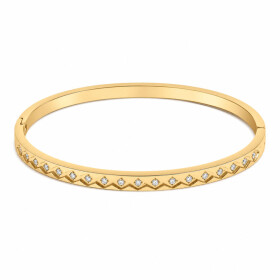 Pevný bangle náramek Cintia Gold - chirurgická ocel, Zlatá