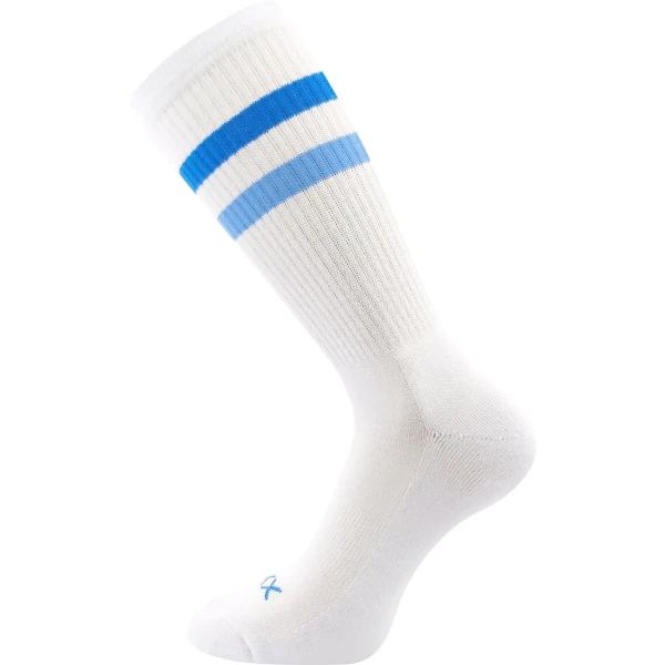 VOXX Ponožky pánské sportovní RETRAN s ionty stříbra BÍLÉ s modrou 39-42 118873