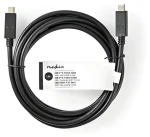Nedis USB-C - USB-C černá / Datový kabel / USB 3.2 Gen 2 / 10 Gbps / 15 W / 1 m (CCGT64750BK10)
