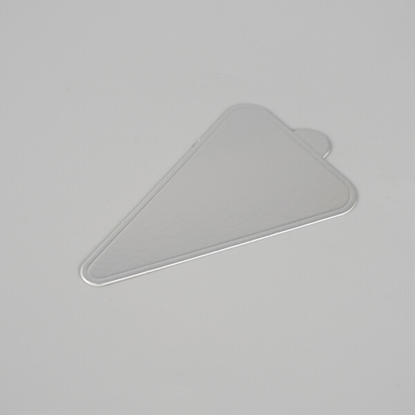 Cake star Podložka pod minidezerty stříbrná trojúhelník 11,8 x 7,8 cm