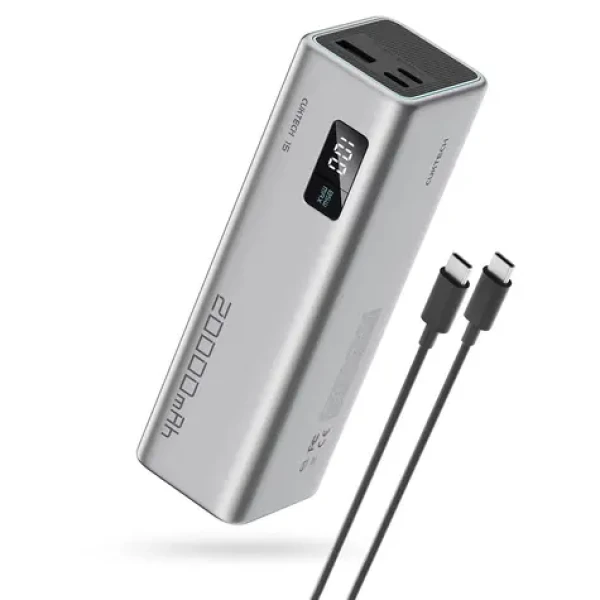 Cuktech CUKP200XGLGR PowerBanka 100W šedá / 20000mAh / 2x USB-C / USB-A (198939)