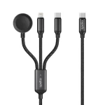 Epico Spello Datový USB-C kabel 3v1 černá / Lightning / USB-C / Apple Watch (9915111300051)