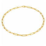 Náhrdelník Alice Gold z chirurgické oceli – řetízkový design, Zlatá 42 cm