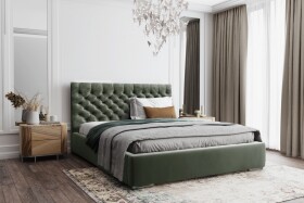 FRONTI Postel MODEL 03 140x200 olivově zelená - MAGIC VELVET 2295