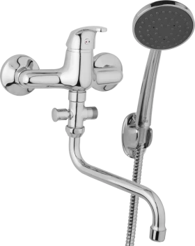 JB Sanitary Nástěnná umyvadlová a sprchová baterie SLIM, rozteč 150 mm s příslušenstvím, trubkové ramínko 200 mm A10 36 31