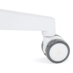 Židle kancelářská, tmavě šedá síťovina MESH, bílý plast, plastový kříž