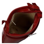 Luxusní dámská kožená crossbody kabelka Katija, červená