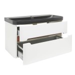 Koupelnová skříňka s umyvadlem SAT Fusion 97,5x53x45 cm bílá matná mat SATFUSION2100WBKM SATFUSION2100WBKM