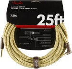 Fender Deluxe Series 25' Instrument Cable Tweed Angled