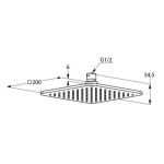 KLUDI - A-Qa Horní sprcha 20x20 cm, chrom 6452005-00