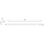 MEXEN - Line-B spádová lišta nástěnná 120 cm levá, nerez 181002120L
