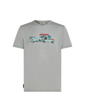 Pánské merino triko s krátkým rukávem ICEBREAKER Mens 150 Tech Lite SS Tee Transportage, Proto Grey velikost: XL