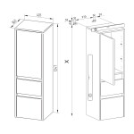 Mereo Opto koupelnová skříňka vysoká 125 cm, levé otevírání, dub Riviera CN924LN