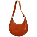 Luxusní dámská kožená kabelka na rameno Delami Vera Pelle Lanny, koňaková